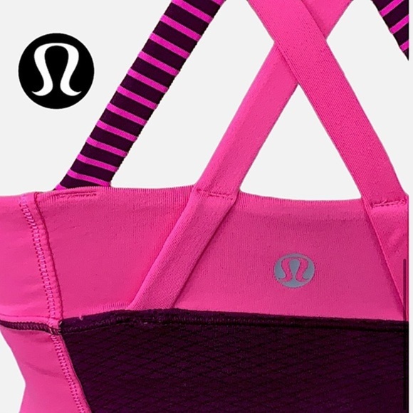 Lululemon Energy Power Luxtreme Strappy *RARE* Yoga Top Sz 4 Pink Raspberry Glo - Picture 5 of 11